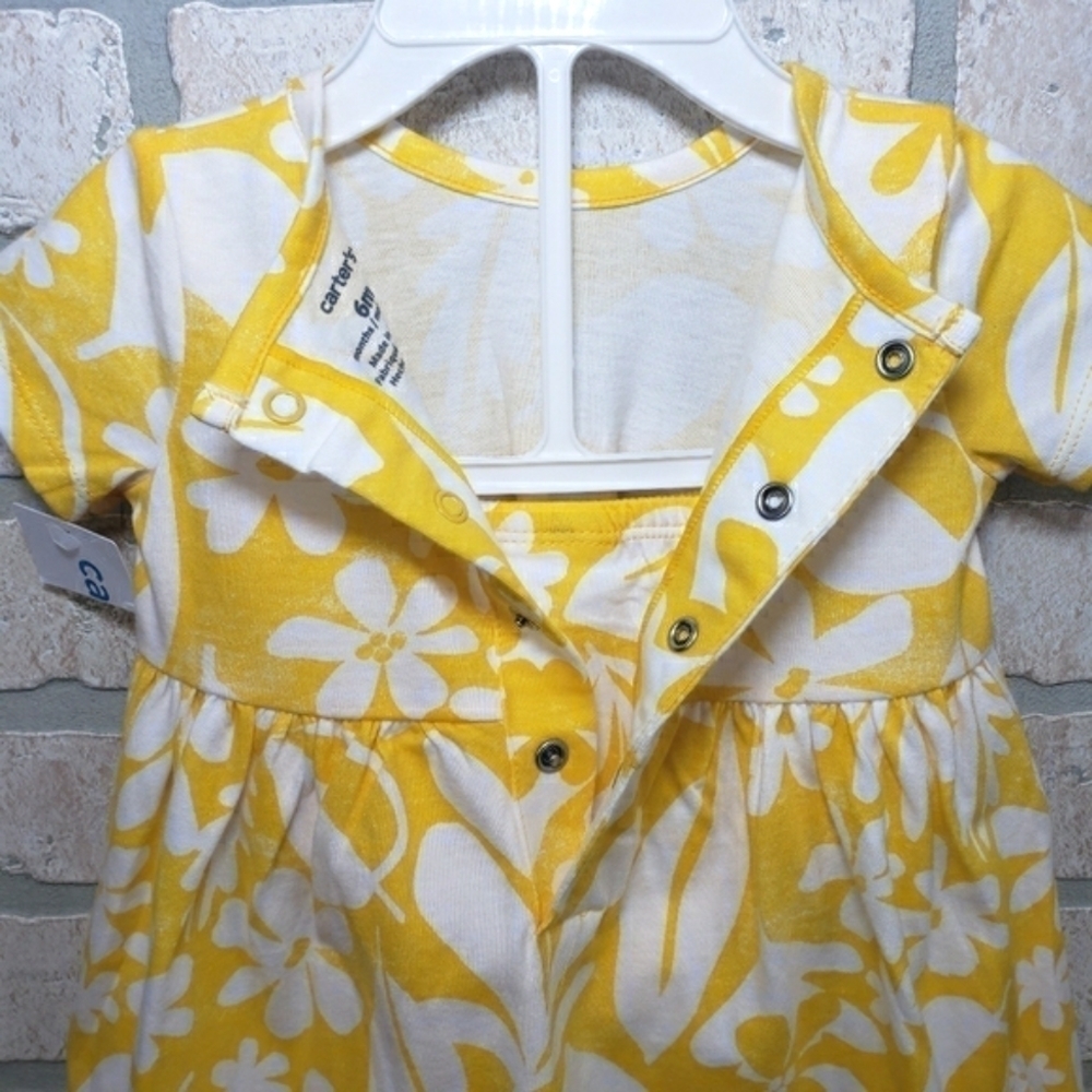 CARTER'S Floral Summer 2 Piece Dress Size 6 mons - Picture 4 of 9